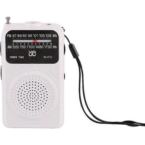 W-215 FM/AM Vollband-Mehrkanalradio, 3,5 mm Schnittstelle mit Mini-Taschenlampe und Notbeleuchtung für den Außenbereich (B). (1/5)