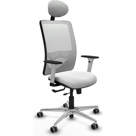 Chaise ergonomique piqueras y crespo Zulema blanc mécanisme sincro (1/2)
