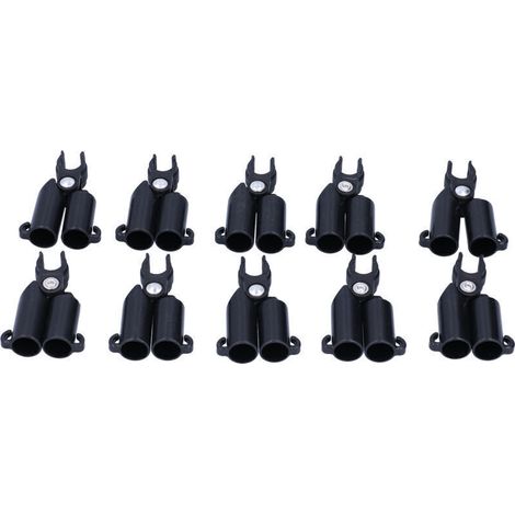 10 raccords de type A, clips fixes, supports pour plantes, piquets de fixation, connecteur pour outils de jardin (diamètre intérieur 11 mm) (1/4)