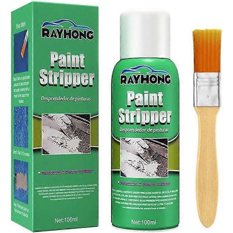 Décapant pour peinture automobile 100 ml, haute efficacité, pour surfaces métalliques, carrosserie, peinture marine, correction des graffitis, avec pinceau. (1/4)