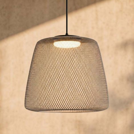 [GEBRAUCHT] B-Ware Lucande Außenhängelampe Korvyn LED Gartenleuchte dimmbar grau IP44 Ø50cm (1/2)