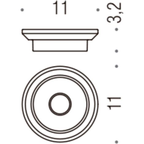 COLOMBO DESIGN Porta sapone per art. b9902 b9903 vetro acidato naturale square b9951 codice prod: B99510-VAN