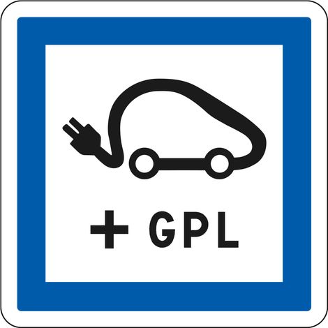 Panneau Indication CE15j – Recharge véhicules électriques et GPL – Gamme ECOLIGN – Classe 1 – 350 mm (1/5)