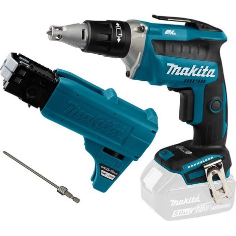 Makita DFS452Z 18v Collated Autofeed Brushless Screwdriver Lithium + Attachment (1/4)