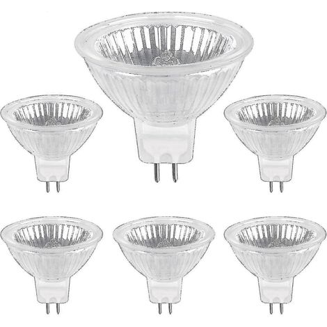 Ampoule halogène GU5.3 50 W 220 V, 680 lm, blanc chaud 2700 K, dimmable, ampoule spot halogène MR16, lot de 6 (1/5)