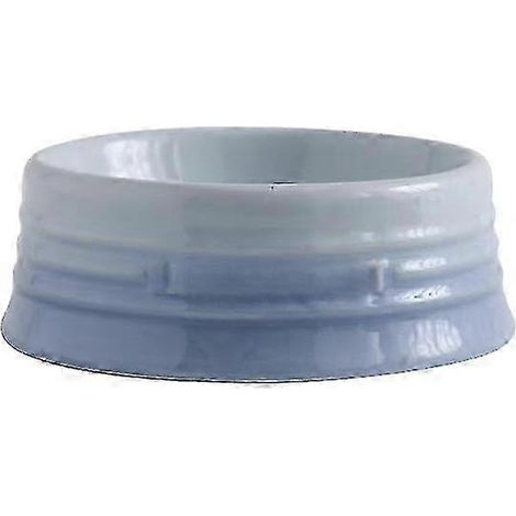 Le Creuset Cool Color Cerc Hundenapf mit Kippschutz und hohem Fuß, inklusive Schutzmatte SH1 Hellblaue, flache Schüssel (1/2)