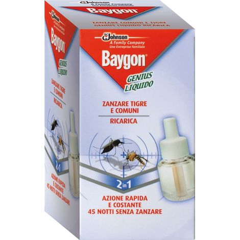 ANTIZANZARE BAYGON GENIUS RICARICA 45 NOTTI- S.C.JOHNSON ITALY- 24,0 pz