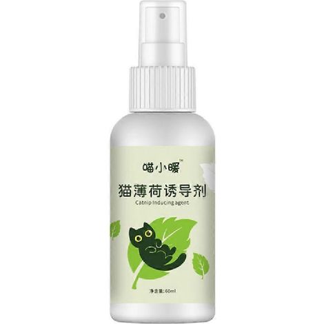 Spray à l'herbe à chat 60 ml, jouet pour chat stimulant, eau de plaisir pour chat, spray à l'herbe à chat (1/4)