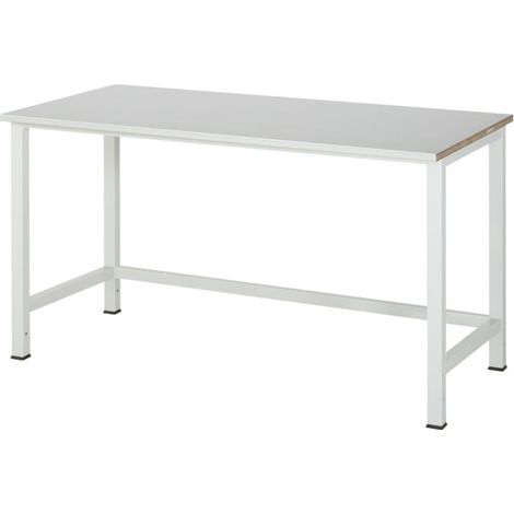 Établi Rau avec plateau à revêtement en tôle d'acier LxPxH 1500x800x825 mm (1/4)