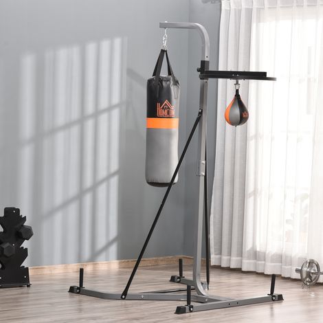 Station de sport réglable avec sac de boxe 20kg et ballon de frappe pour entraînement de boxe (1/5)