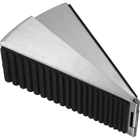 Cales de porte robustes en acier inoxydable – hautes, antidérapantes, de type universel, convenant à tous types de portes, faciles à installer. (1/5)