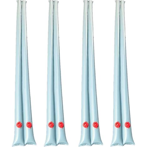 Lot de 4 sacs à eau en PVC pour piscine d'hiver, sacs lestés pour piscine extérieure, protection contre le vent, bleu (1/5)