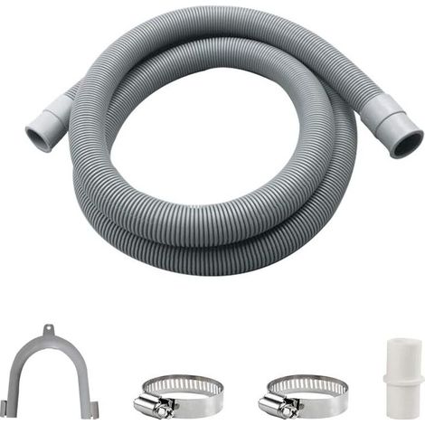 Tuyau de Vidange,Kit de Rallonge Machine a Laver,Uyau D'évacuation Lave Linge,Flexible D'évacuation Universel,Tuyau D'évacuation D'eau,Tuyau de Machine à Laver（1.5m)