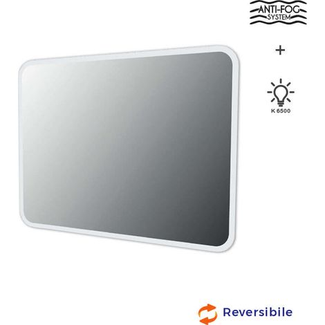 Specchio LED retroilluminato bordo satinato anti-fog system anticondensa 70X95 (1/4)