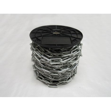 20 Metre Reel 6MM X 42MM Galvanised Straight Link Chain - Barrier Commercial Domestic