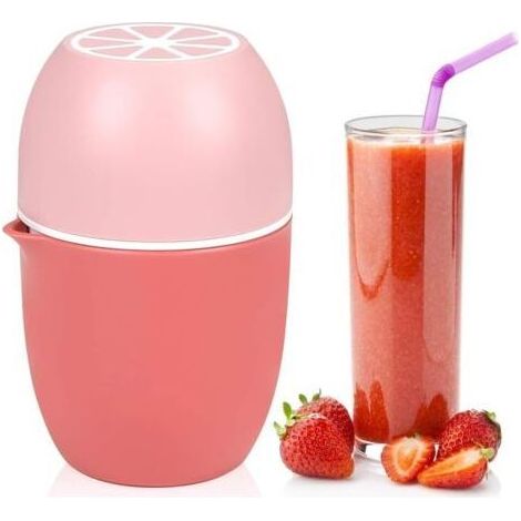 Presse Agrume Manuel Presse Citron, Presse Fruit Manuel à Double Usage, Presse Fruit pour Citrons/Limes/Oranges/Orange/Pamplemousse - Rose (1/5)