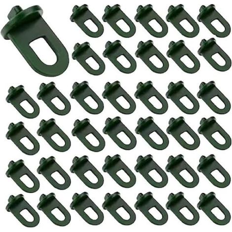 Ecleanfy - Ensemble de 50 pinces de serre avec fixations ultra-résistantes et boucles - Le meilleur support pour treillis et plantes de votre serre - Accessoires pour serre (1/5)