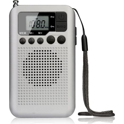 Radio FM AM Portable avec écran LCD, Haut-Parleur de réglage numérique, Casque et Fonction d'horloge de Support (1/5)