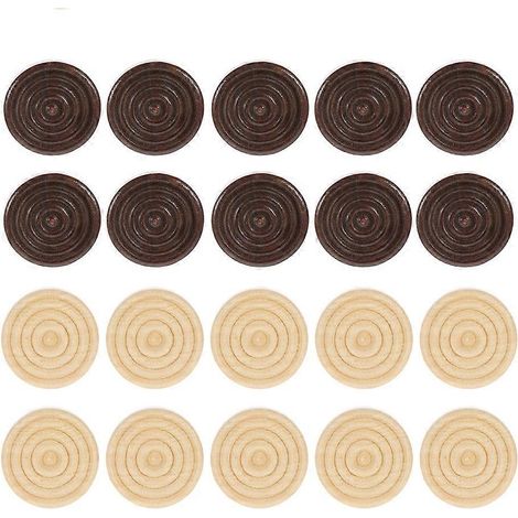 96 pièces d'échecs rondes universelles pour backgammon, en bois-2.4X2.4X0.5CM