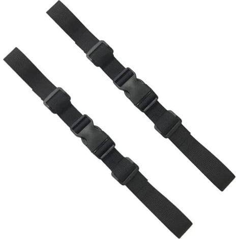 Sangle de poitrine pour sac à dos, sangle de poitrine réglable pour sacs à dos lourds, sangle de poitrine pour sac à dos avec boucle, 2 paires, noir (1/5)