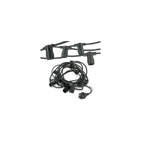 Guirlande lumineuse d'extérieur 10 culots B22 10 mètres – Interconnectable jusqu'à 8 guirlandes – Norme CE RoHs EMC IP44 (1/5)