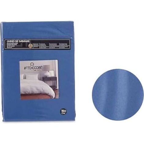 Parure de lit - Gift Decor - Bleue - 150 x 200 cm - 3 pièces