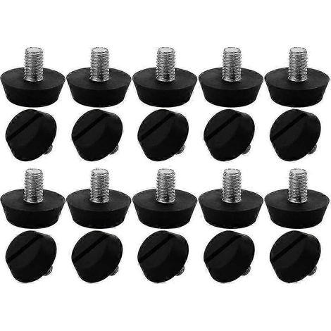 Patins de nivellement réglables M6 x 10 x 20 mm pour roulettes de meubles, adaptés aux pieds de chaises et de canapés, lot de 20, version 0722 (1/5)