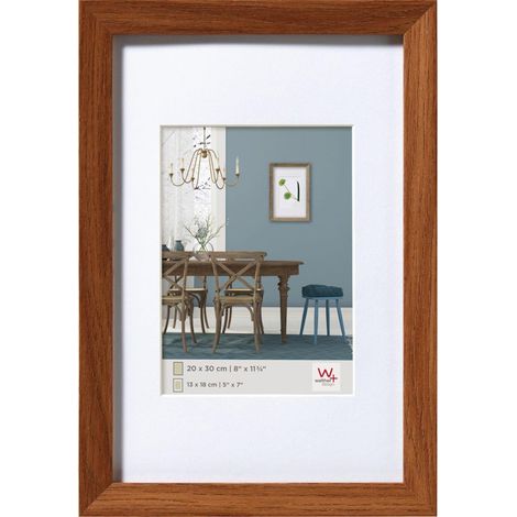 Cadre photo chêne foncé 30 x 45 cm avec passe-partout, cadre en bois Fiorito EF045P (1/5)