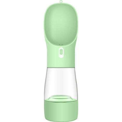 SABIR Bouteille d'eau portable + bol pour chien, chat, animal de compagnie, parfait pour les voyages : bouteille distributeur d'eau 2 en 1 + distributeur de nourriture sèche, bouteille d'eau + bol pou (1/5)