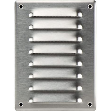1 - Lüftungsgitter - Abluftgitter - Verzinkter Stahl mit Insektenschutzgitter - Für Wand und Decke - Silber - 14 x 19 cm (1/5)