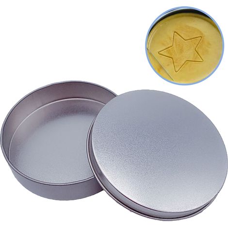 Boîte À Cookies En Fer Blanc - Rond - 9 cm De Diamètre × 2 cm De Hauteur - Couvercle À Vis - Pour Biscuits, Bonbons, Petits Objets - 1 Pièce