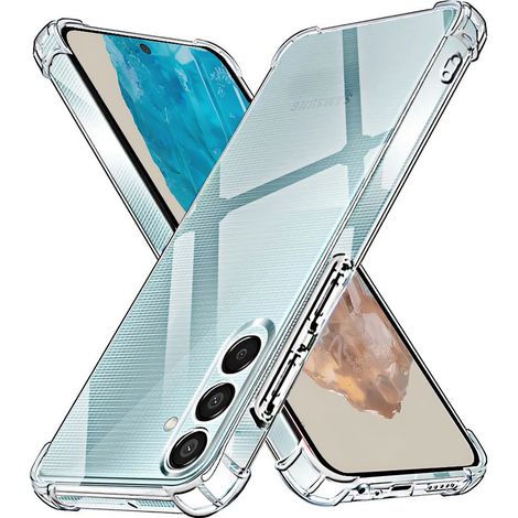 Coque + verre trempé 3D pour Samsung Galaxy M35, résistant aux chutes, transparent (1/5)