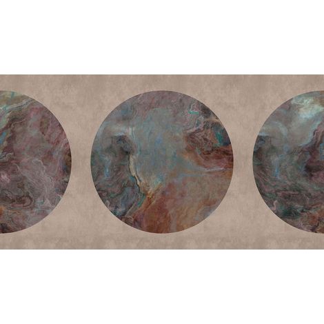 Papier peint panoramique imitation mabre marron Tapisserie panoramique colorée pour cuisine Papier peint panoramique élégante (1/2)