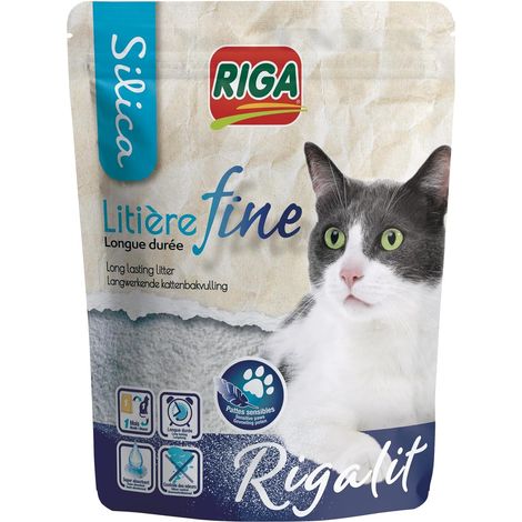 Litière Pour Chat Gel De Silice Origine Minérale Hyper Absorbante Neutralise Odeurs Et Bactéries Granulométrie Fine Pour Chat Sensible Durée 1 Mois 1,6 kg-L'emballage peut varier. (1/5)