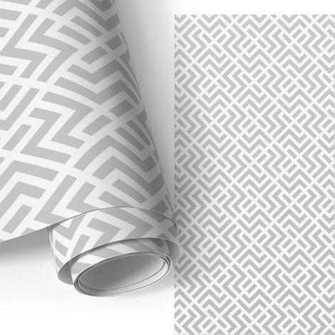 Klebefolie für Möbel - Möbelfolie - Selbstklebende - für Fensterbrett - Küchenschränke - Küchenfronten - Geometrische Eleganz 75x150 cm