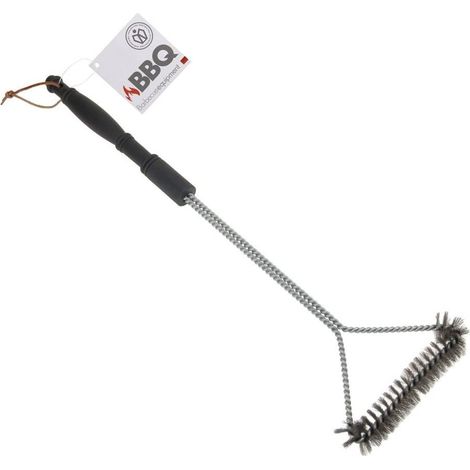 Metallische Grillbürste mit Griff 16,3 x 54,5 cm BBQ (1/3)