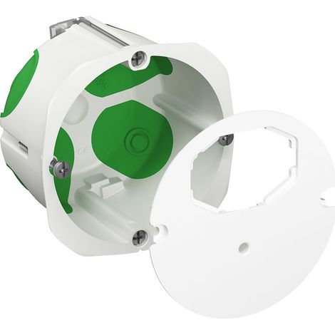 Schneider Electric – Boîtier de protection étanche à l'air 1 poste Ø 67mm prof 40mm – Couvercle affleurant – Tenue au feu 850°C – Système anti-rotation (1/5)