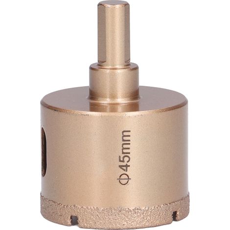 Trépan diamanté 45mm pour granit, marbre et céramique, foret carotte perceuse ouvreur, outil de perçage (1/5)