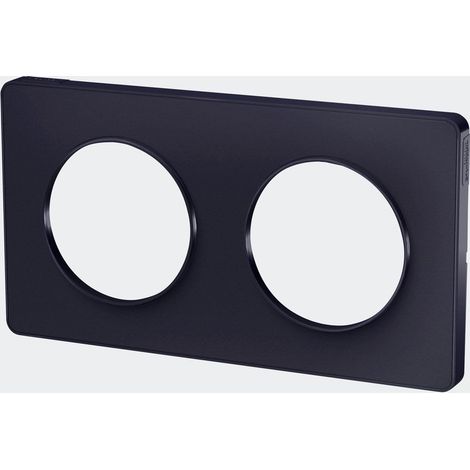 Placca doppia Odace touch, antracite con bordo antracite SCHNEIDER ELECTRIC