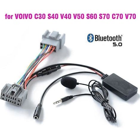 Bluetooth 5.0 AUX-Eingangsadapter für Freisprechanrufe mit Mikrofon für Volvo C30 S40 V40 V50 S60 S70 C70 V70 XC70 S80 XC90 (1/5)