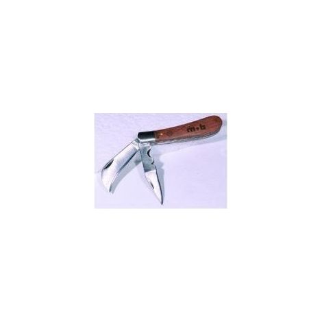 Cuchillo plegable Peddinghaus 6218020001 dos hojas mango madera