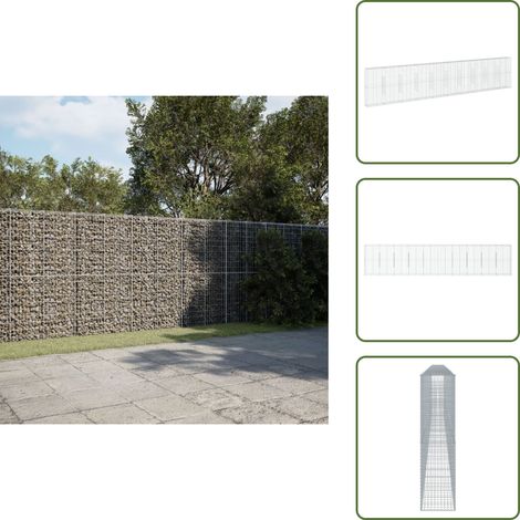vidaXL Panier gabion avec couvercle 1000x50x200 cm fer galvanisé (1/5)