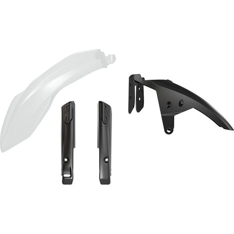 RACETECH (RTECH) 2024/12 GUARDABARROS DELANTERO COMPLETO CON PROTECTORES TELESCÓPICOS (AMORTIGUADORES) YAMAHA T7 TENERE 700 '19-'24 COLOR BLANCO / NEGRO