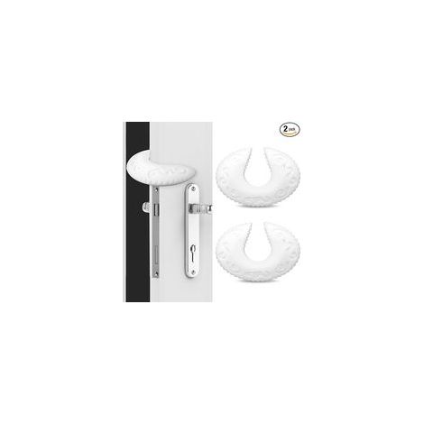 Lot de 2 butées de porte robustes en silicone pour enfants, protection contre les pincements de doigts, butée anti-claquement pour prévenir les blessures par pincement et verrouillage