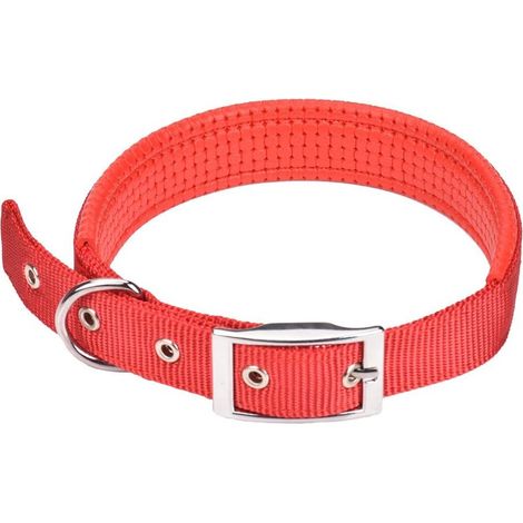 Collier de chien Collier de chien confortable Collier de chien réglable avec boucle facile Collier pour chiot rembourré en nylon solide (1/3)