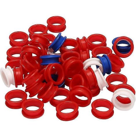 Lot de 50 anneaux en silicone pour ciseaux et outils de coiffure (couleurs assorties)