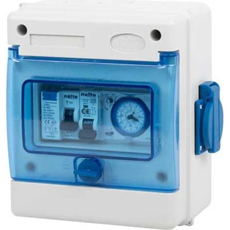 Coffret Electrique Extérieur Programmable 1 Prise + Protection Electrique Compatible SPA Gonflable NALTO (1/4)