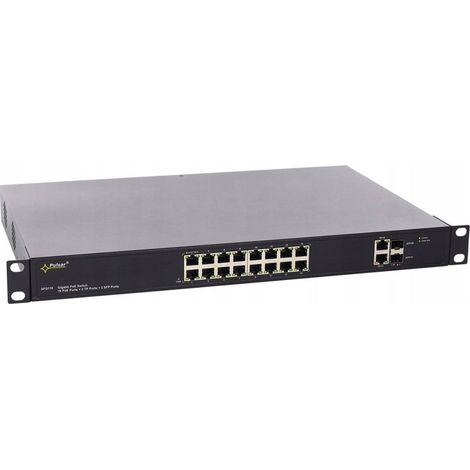 Switch di rete Pulsar SFG116 16 porte PoE 30 W per porta (1/3)