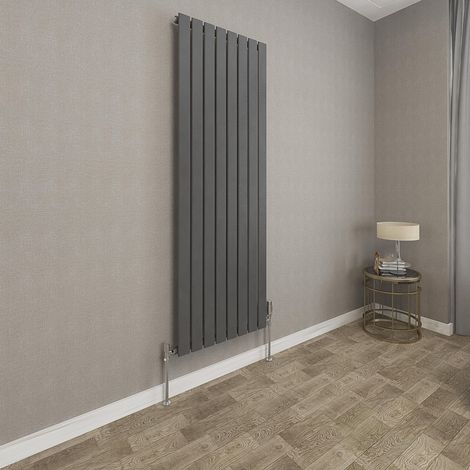 1600x544mm Anthracite Single Flat Panel Radiator Vertical Modern Central Heating Radiators