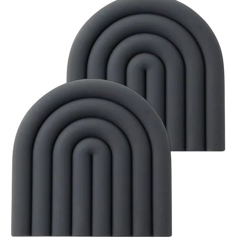 Tapis isolant antidérapant en silicone, gris foncé, 1515cm, durable et résistant à la chaleur, convient aux ustensiles de cuisine. (1/5)